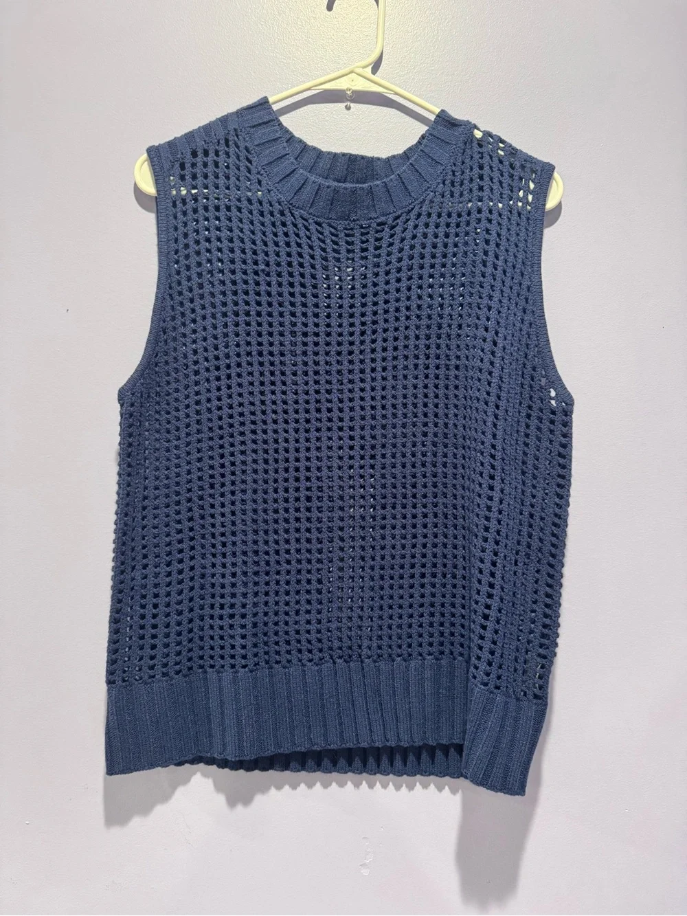 Women's Navy Knit Vest & Jogger Set